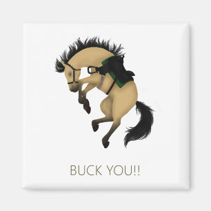 Aimant Va te faire cabrer ! Drôle de cheval buckskin
