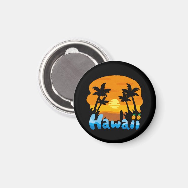 Aimant Vacances à Hawaï  (Recto/Verso)