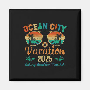 Aimant Vacances à la plage d'Ocean City 2025 Amis Famille