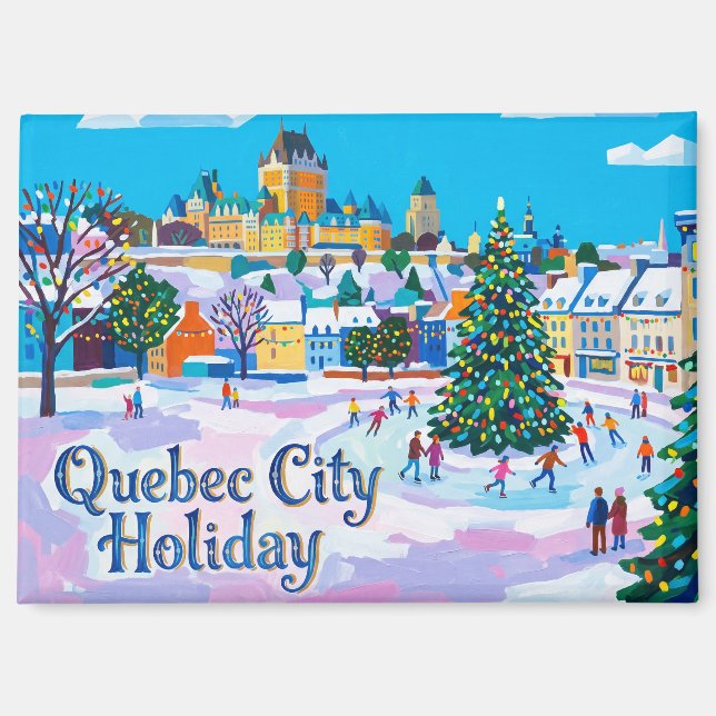 Aimant Vacances à Québec Canada (Recto)