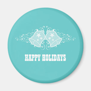 Aimant Vacances cloches et tourbillons Magnet, Aqua