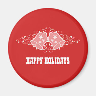 Aimant Vacances cloches et tourbillons Magnet, rouge