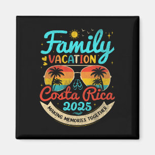 Aimant Vacances de famille vintage Costa Rica 2025 Costa 
