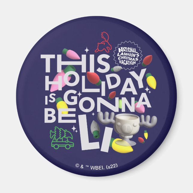 Aimant Vacances de Noël | Ce jour férié va être illuminé (Devant)