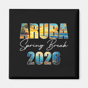 Aimant Vacances de printemps 2026 à Aruba Vacances d'été