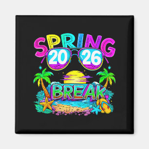 Aimant Vacances de printemps 2026 Vintage 2026 Lunettes d