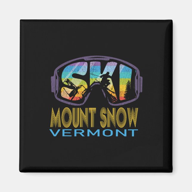 Aimant Vacances de ski à Ski Mount Snow Vermont  (Devant)