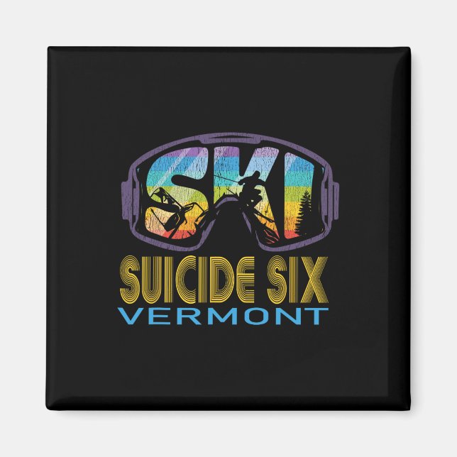 Aimant Vacances de ski à Suicide Six Vermont  (Devant)