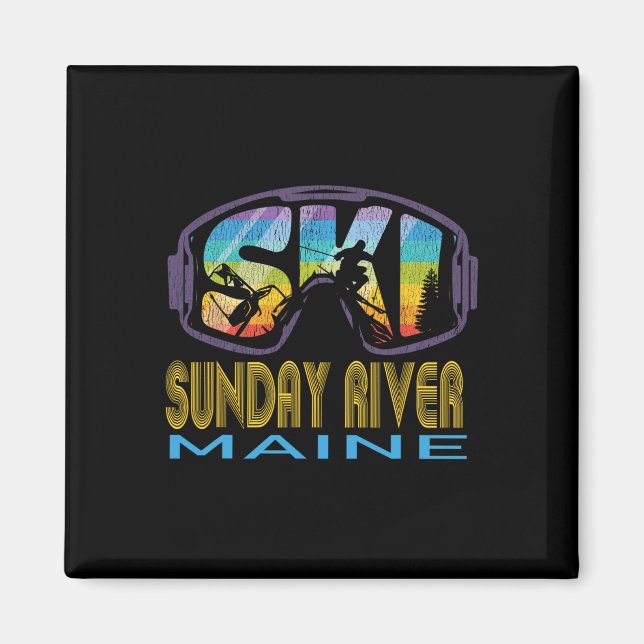 Aimant Vacances de ski à Sunday River Maine  (Devant)