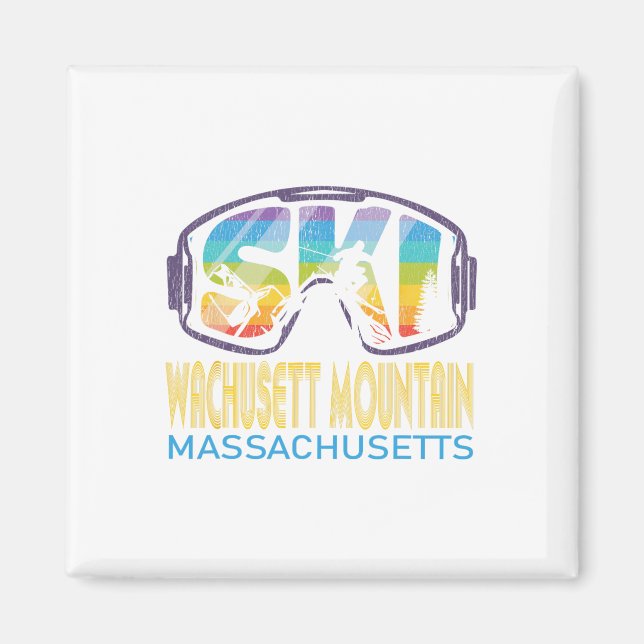 Aimant Vacances de ski à Wachusett Mountain Machusetts (Devant)