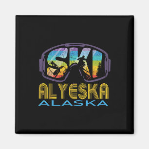 Aimant Vacances de ski Alyeska Alaska Ski