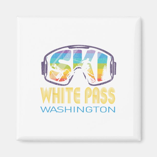 Aimant Vacances de ski White P Washington  (Devant)