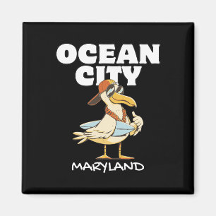 Aimant Vacances de surf à Ocean City Maryland Coucher de