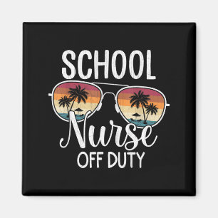 Aimant Vacances d'été École Fin d'année Infirmière scolai