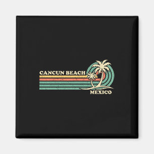 Aimant Vacances d'été vintage Retro Mexico Cancun Beach