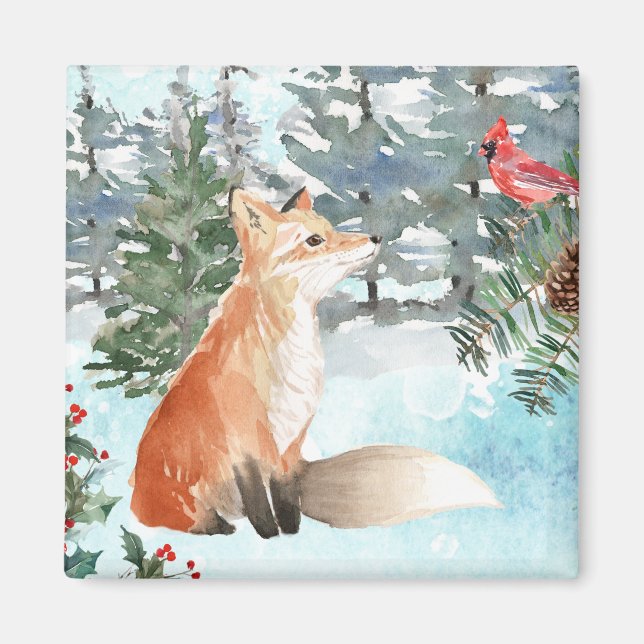 Aimant Vacances du renard des bois (Devant)