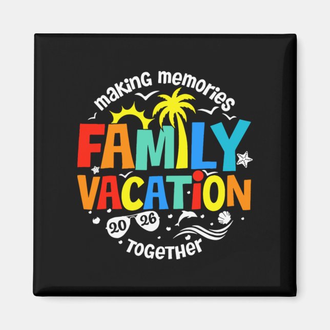 Aimant Vacances en famille 2026 (Devant)