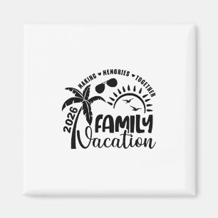 Aimant Vacances en famille 2026 Plage Tenue de famille as