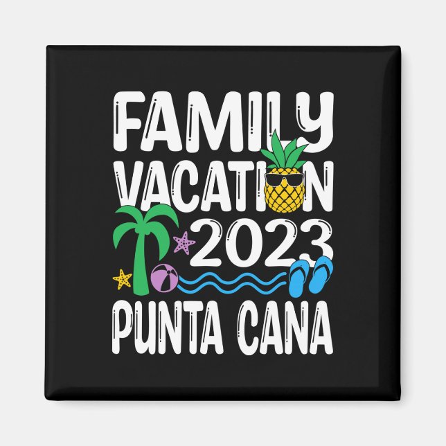Aimant Vacances en famille à Punta Cana 2023 performance  (Devant)