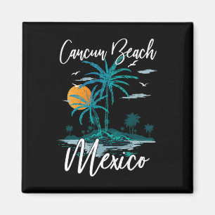 Aimant Vacances en famille coucher de soleil rétro Mexiqu