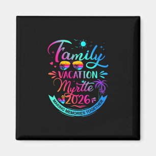 Aimant Vacances en famille Myrtle 2026 Cadeau Palmier