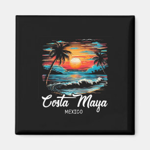 Aimant Vacances en famille Retro Sunset Mexique Costa May