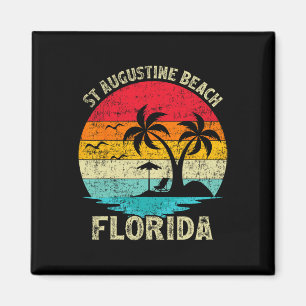 Aimant Vacances en famille Vintage Retro Florida St Augus