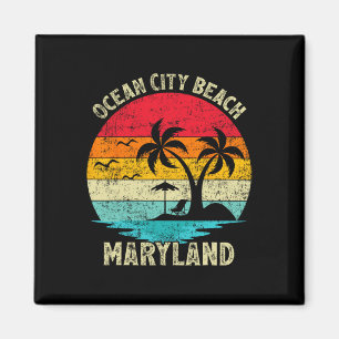 Aimant Vacances en famille Vintage Retro Maryland Ocean C