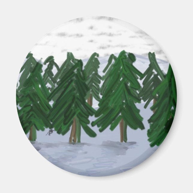 Aimant Vacances En Neige (Devant)
