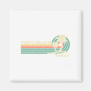 Aimant Vacances été rétro vintage Hawaii Poipu Beach