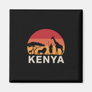 Aimant Vacances faune africaine amateur de la culture ken