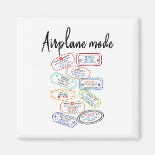 Aimant Vacances Mode Avion Timbre Pport Voyage Voyager