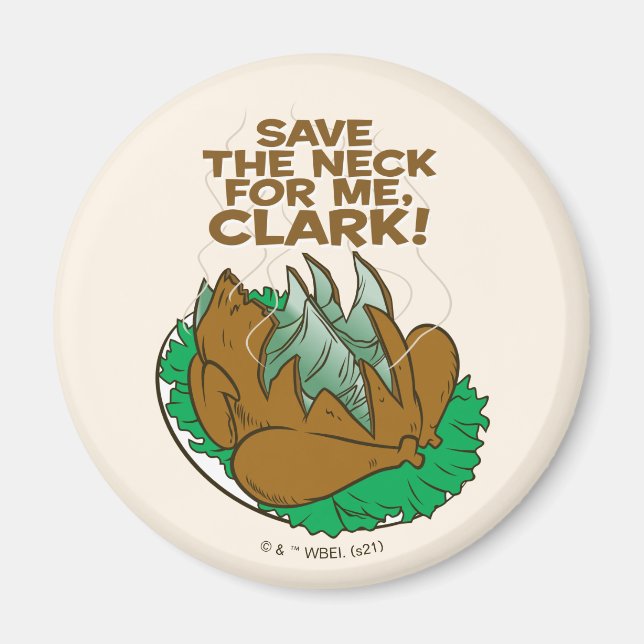 Aimant Vacances Noël | Sauvez le cou pour moi, Clark ! (Devant)