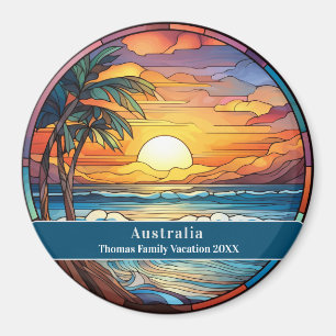 Aimant Vacances personnalisées sur la plage en Australie