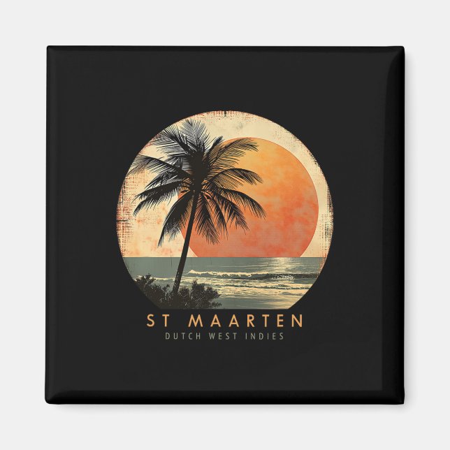 Aimant Vacances Surf Plage St. Maarten Smx Voyage St. Mar (Devant)