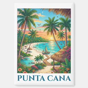 Aimant Vacances Vintage Punta Cana République dominicaine