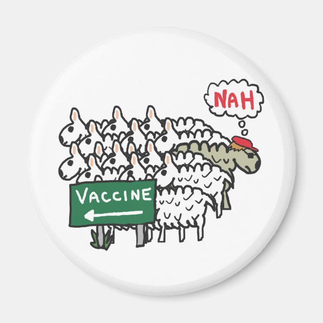 Aimant Vaccination contre la cire des moutons (Devant)