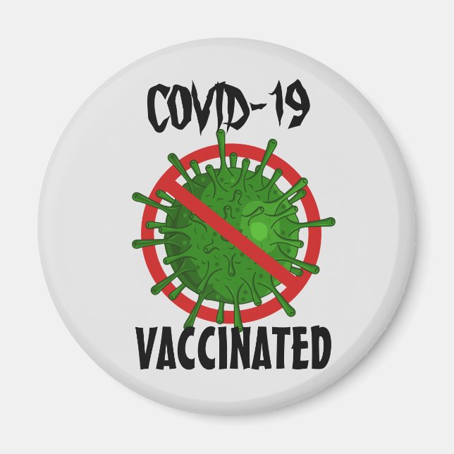 Aimant vacciné contre le virus Covid-19 (Devant)