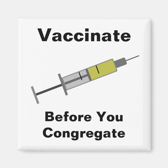 Aimant Vacciner avant votre congrégation (Devant)