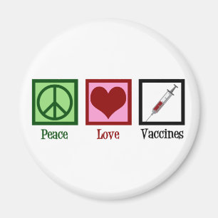 Aimant Vaccins Peace Love