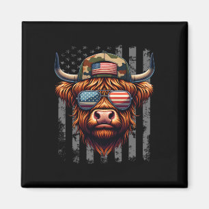 Aimant Vache 4 juillet Drapeau États-Unis Papa Père Améri