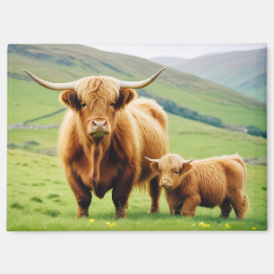 Aimant Vache des Highlands Animal Nature Faune Affection