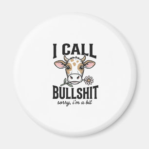Aimant Vache drôle que j'appelle design de t-shirt vintag