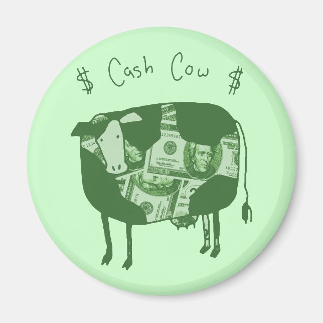 Aimant Vache en espèces (Devant)