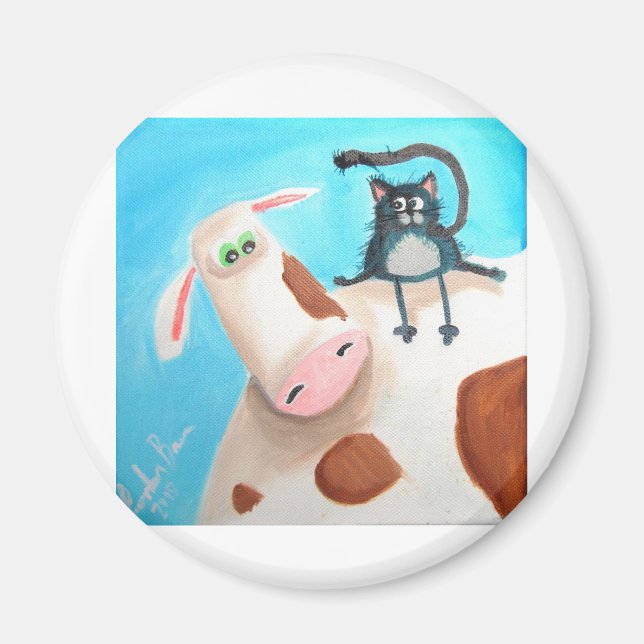 AIMANT VACHE ET CHAT (Devant)