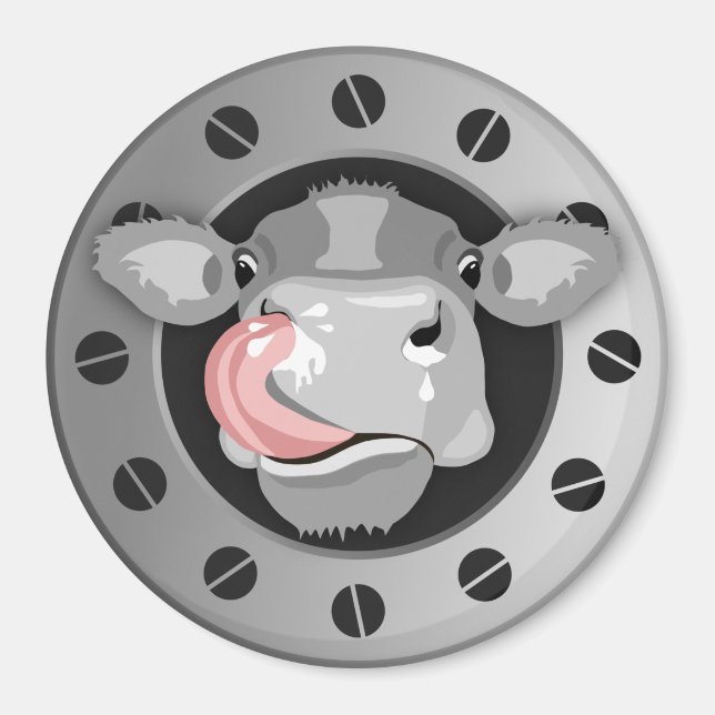 Aimant Vache lécher le nez (Devant)