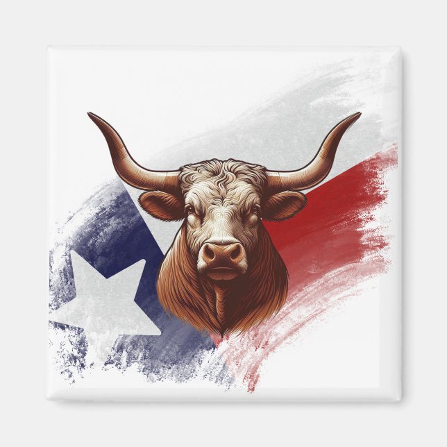 Aimant Vache longhorne du Texas (Devant)