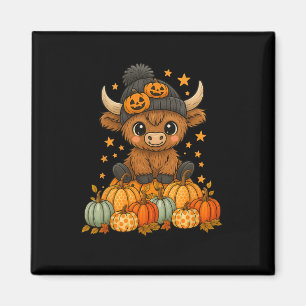 Aimant Vache mignonne Halloween Citrouille Automne Moo Je