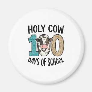Aimant Vache sacrée 100 jours d'école Vintage Cow Shirt D