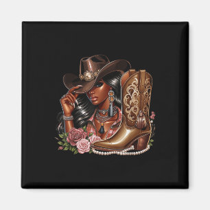 Aimant Vacheresse occidentale de pays texan afro-américai